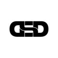 Letter DSD simple monogram logo icon design. Royalty Free Stock Photo