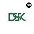 Letter DSK Monogram Logo Design Royalty Free Stock Photo