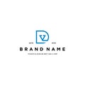 letter DV logo design vector