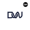 Letter DWN Monogram Logo Design Royalty Free Stock Photo