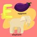 Letter e from the children s alphabet. Vector graphics Royalty Free Stock Photo