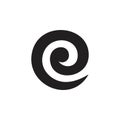 Letter e circle spiral logo vector