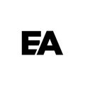 Letter E and A, EA logo design template. Minimal monogram initial based logotype