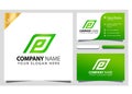 Letter E Eco Leaf Colorful logo designs inspiration, business card