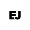 Letter E and J, EJ logo design template. Minimal monogram initial based logotype