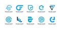 Letter E logo collection with creative concept Premium Vector Royalty Free Stock Photo