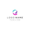 letter e playful logo design abstract