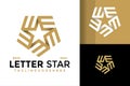 Letter E Star Gold logo design vector symbol icon illustration Royalty Free Stock Photo