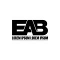 Letter EAB simple monogram logo icon design. Royalty Free Stock Photo