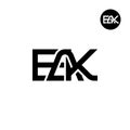 Letter EAK Monogram Logo Design Royalty Free Stock Photo