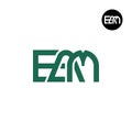 Letter EAM Monogram Logo Design Royalty Free Stock Photo