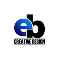 Letter EB monogram logo icon design vector. Royalty Free Stock Photo