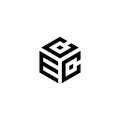 Letter ECC Cube Logo Design Royalty Free Stock Photo