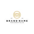 letter EDB logo design concept vector Royalty Free Stock Photo