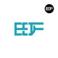 Letter EDF Monogram Logo Design Royalty Free Stock Photo