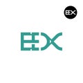 Letter EDX Monogram Logo Design Royalty Free Stock Photo