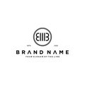 letter EIB logo design concept vector Royalty Free Stock Photo