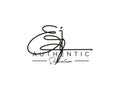 Letter EJ Signature Logo Template Vector