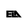 Letter ELA simple monogram logo icon design.