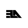 Letter ELA simple monogram logo icon design.