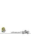 A letter or an email footer with sunflowers and Cultivate Your Talent motivational phrase