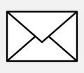 Letter email icon. Envelope vector illustration isolated on grey. Message symbol Royalty Free Stock Photo