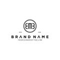 letter EMB logo design concept vector Royalty Free Stock Photo