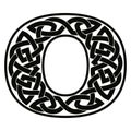 Letter with Celtic ornament.