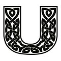 Letter with Celtic ornament.