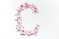 Letter of the English alphabet from flowers