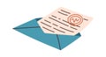 Letter and envelope flat icon Communication and chatting