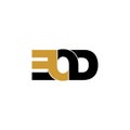 Letter EOD simple monogram logo icon design.