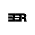 Letter ESR simple monogram logo icon design. Royalty Free Stock Photo
