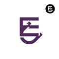 Letter EU UE Monogram Logo Design