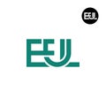 Letter EUL Monogram Logo Design Royalty Free Stock Photo