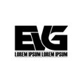 Letter EVG simple monogram logo icon design. Royalty Free Stock Photo