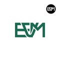 Letter EVM Monogram Logo Design Royalty Free Stock Photo