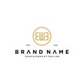 letter EWB logo design concept vector Royalty Free Stock Photo