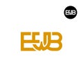 Letter EWB Monogram Logo Design Royalty Free Stock Photo