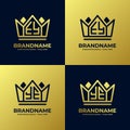 Letter EY and YE Home King Logo Set, suitable for business with EY or YE initials