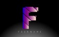 Letter F with abstract sliced effect Logo Design. Creative vector illustration with vibrant gradient color.