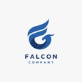 Letter F for falcon logo icon vector template