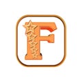 The Letter F and five stars