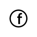 Letter F. Flat web icon. Vector symbol EPS10