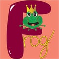 The Letter F and a frog Royalty Free Stock Photo