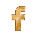 Letter f icon. Social media icon. facebook icon.