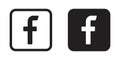 Letter f icon. Social media icon. facebook icon