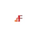 Letter 4F logo combination