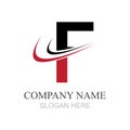 letter F logo design vector template design for brand Royalty Free Stock Photo