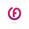 Letter F logo icon design template elements